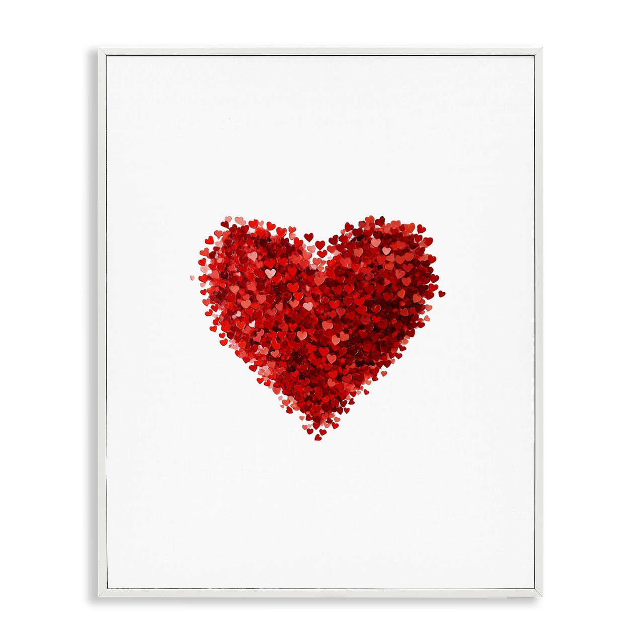 Stupell Industries Cluster of Hearts Shape Framed Giclee, design by Christine Simpson Art